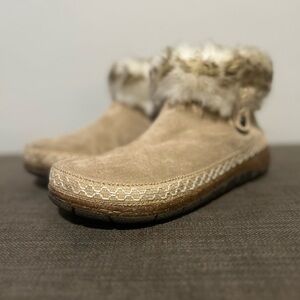 Earth Origins Cozy Tan Fur-Lined Women's Shoes
